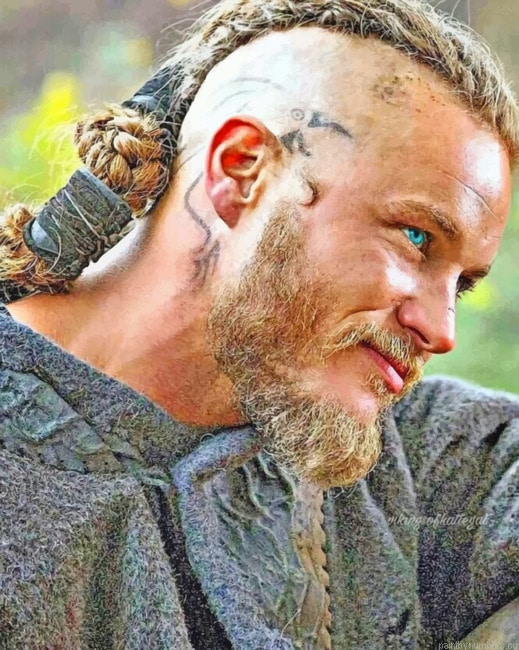 Ragnar Lothbrok Vikings Actors Painting By Numberss.png