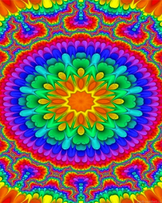 Rainbow Colors Folk Art Painting By Numberss.png