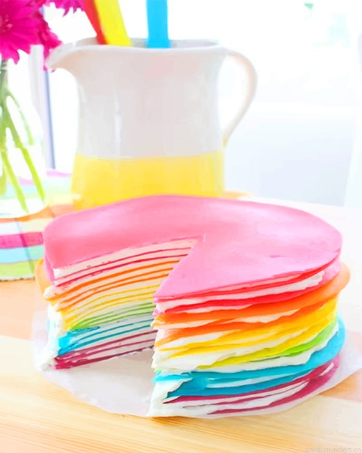 Rainbow Crepe Cake Food Painting By Numbers.png