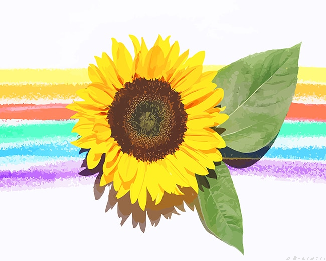 Rainbow Sunflower Painting By Numberss.png