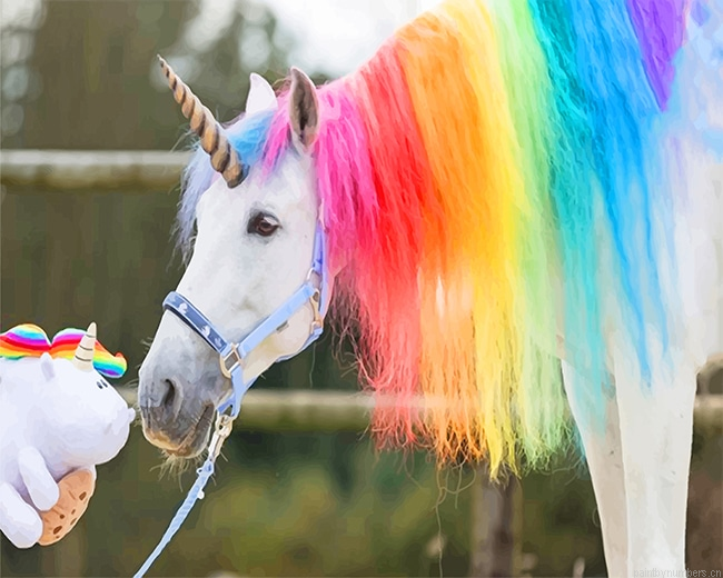 Rainbow Unicorn Animals Painting By Numbers.png