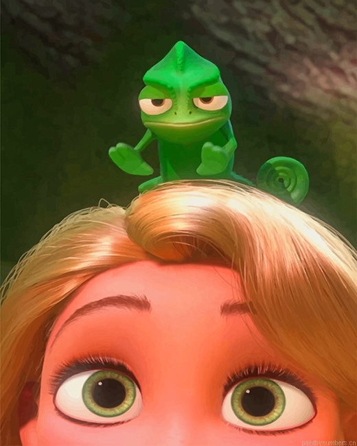 Rapunzel And Pascal Animations Painting By Numberss.png