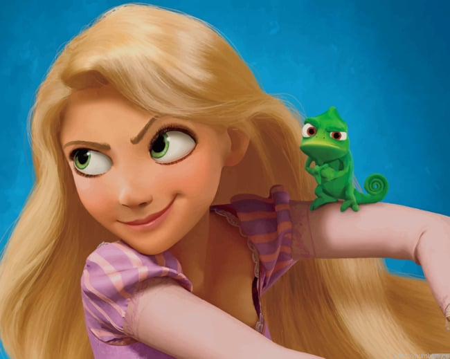 Rapunzel Tangled Cartoon Painting By Numberss.png