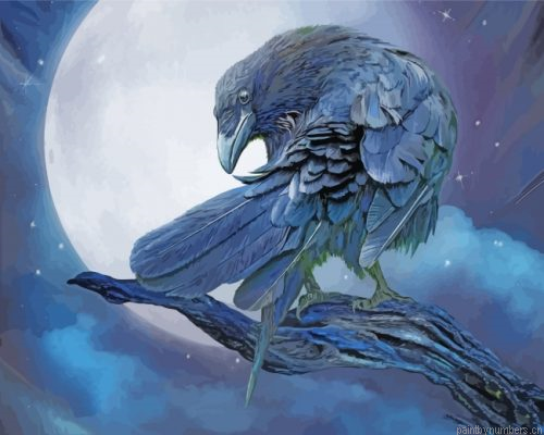 Raven And The Moon Painting By Numbers.png