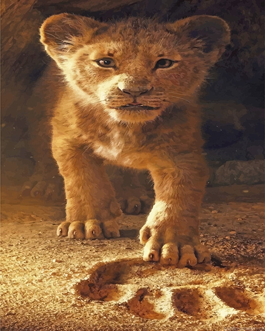 Real Simba Animals Painting By Numbers.png