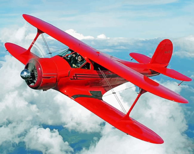 Red Airplane Painting By Numbers.png