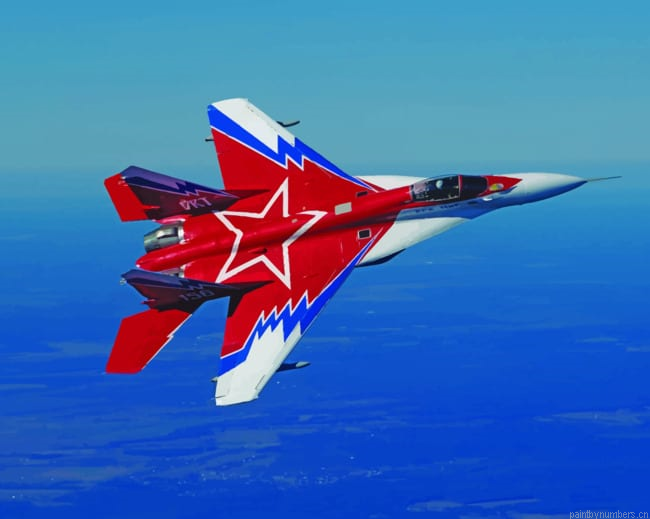Red Aviation Plane Helicopter Painting By Numberss.png