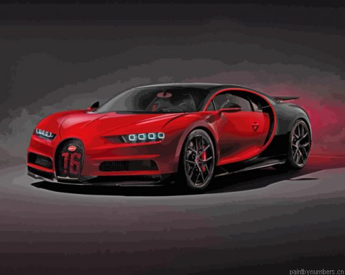 Red Bugatti Chiron Painting By Numbers.png