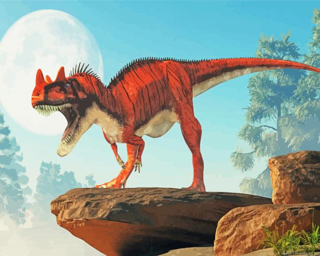 Red Ceratosaurus Painting By Numberss.png
