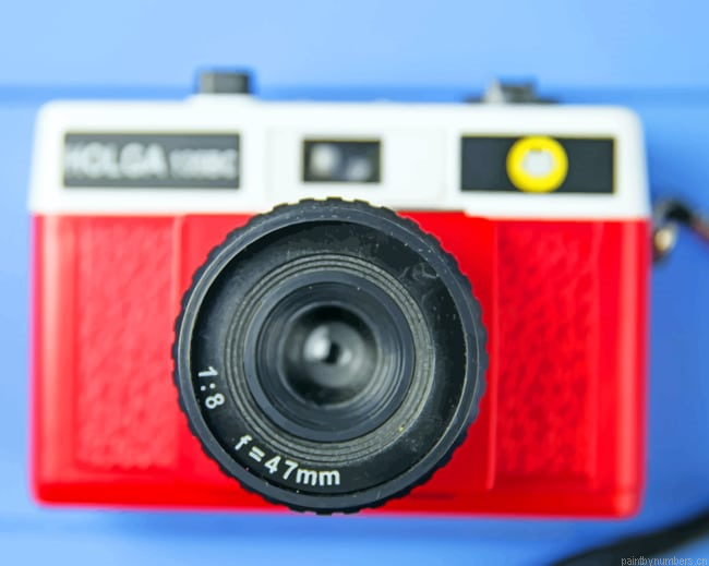 Red Classic Camera Painting By Numberss.png