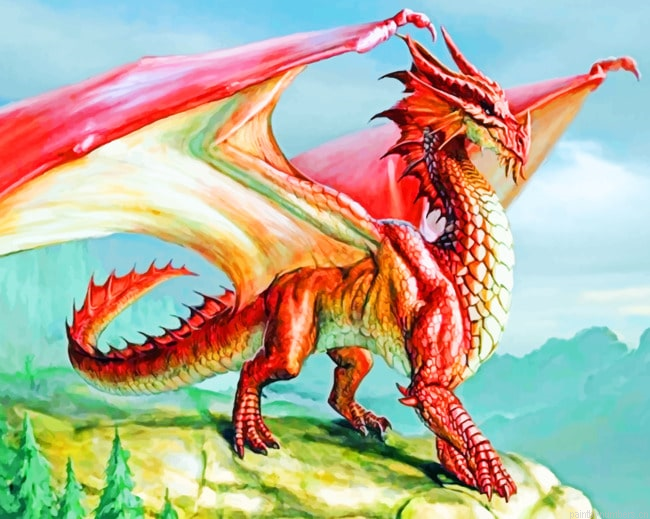 Red Dragon Myth Painting By Numberss.png