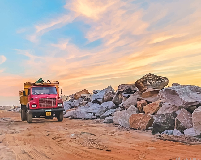 Red Dump Truck Painting By Numberss.png