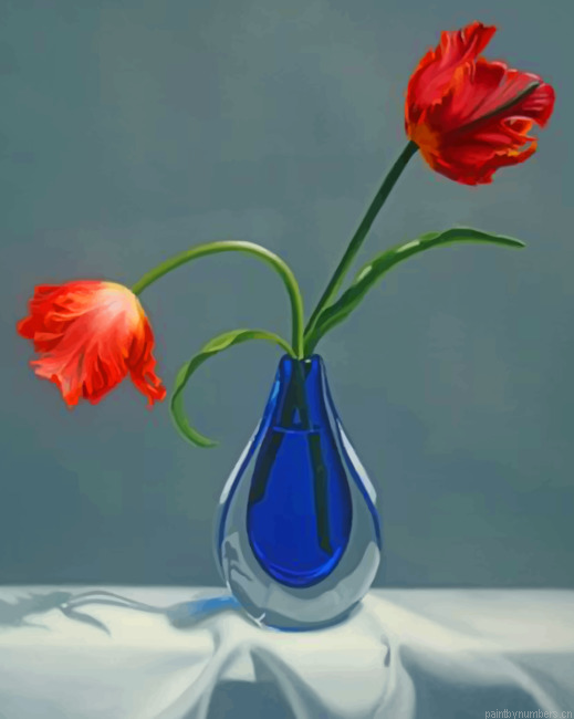 Red Flowers In A Blue Vase Painting By Numbers.png