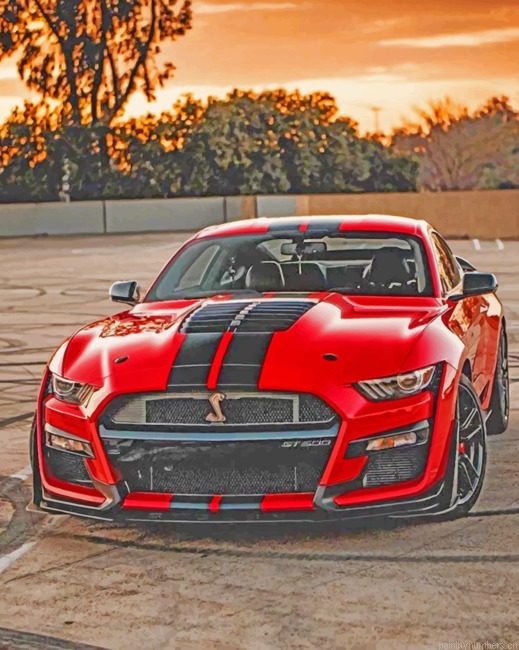 Red Ford Mustang Painting By Numbers.png
