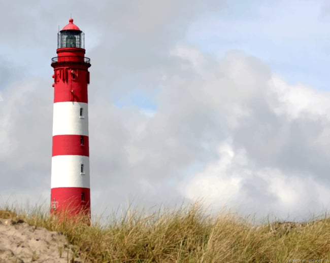 Red Germany Lighthouse Painting By Numberss.png