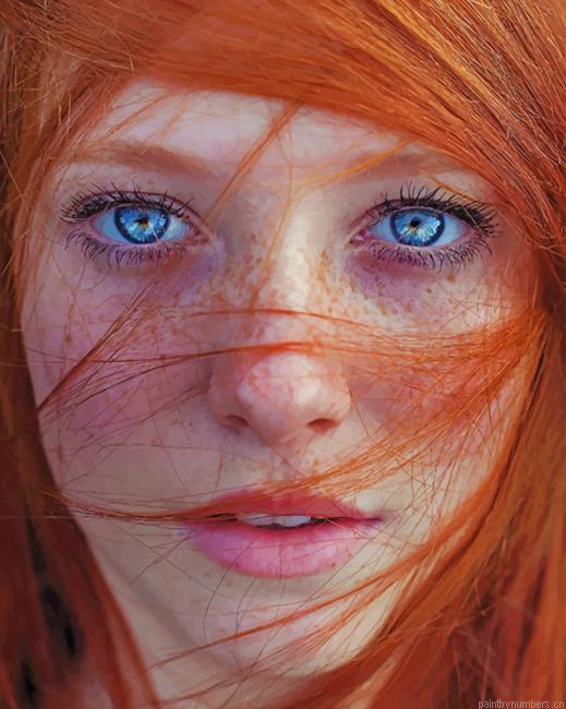 Red Head Girl With Blue Eyes Painting By Numberss.png