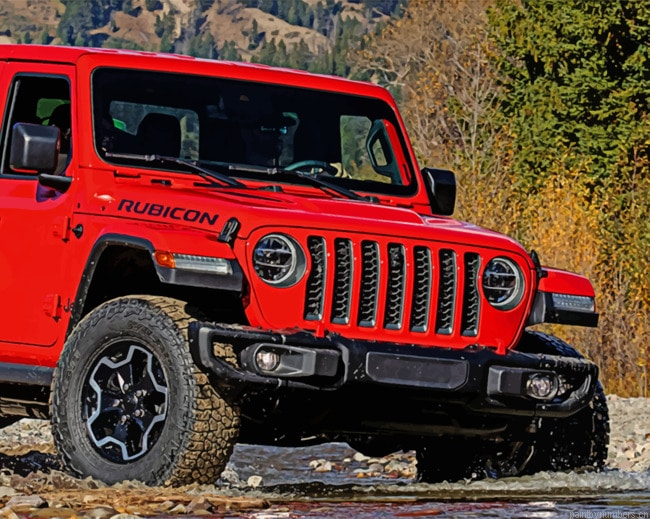 Red Jeep Cars Painting By Numberss.png