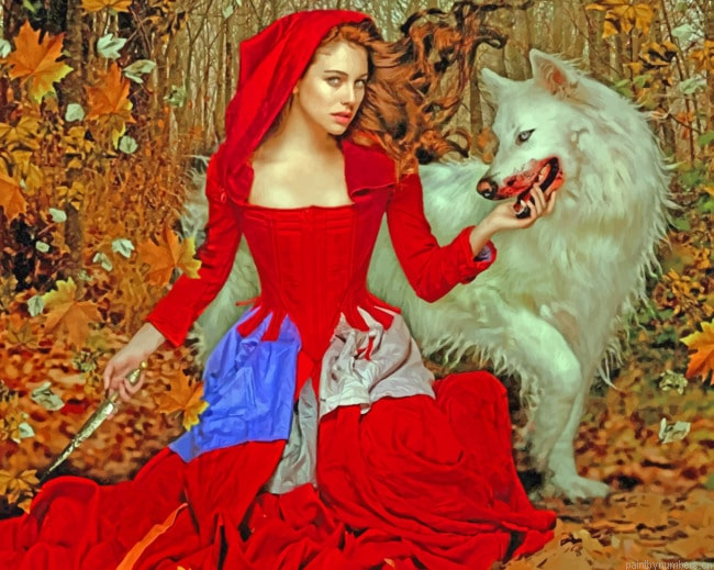 Red Riding Hood And The Wolf Painting By Numbers.png