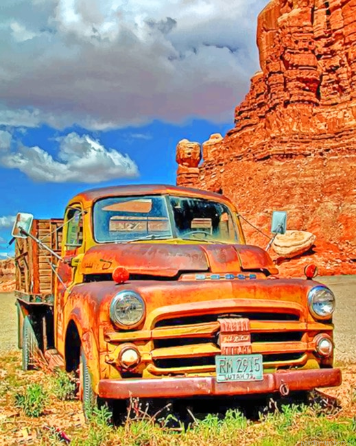 Red Rocks And Truck Painting By Numberss.png