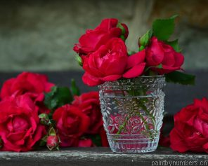 Red Roses In Glass Cup Painting By Numbers.png
