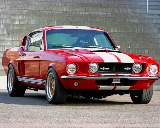 Red Shelby Gt500 Cars Painting By Numberss.png