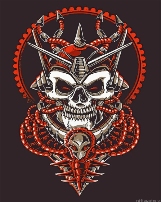 Red Skull Painting By Numbers.png