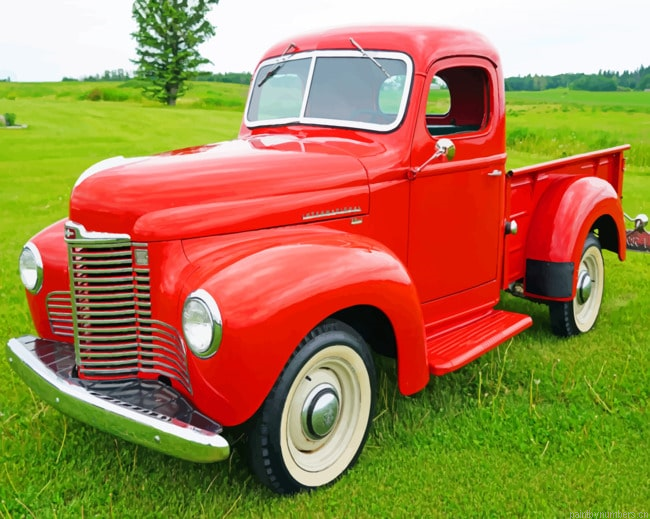 Red Truck Cars Painting By Numbers.png