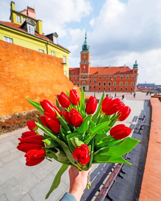Red Tulip Bouquet Painting By Numberss.png