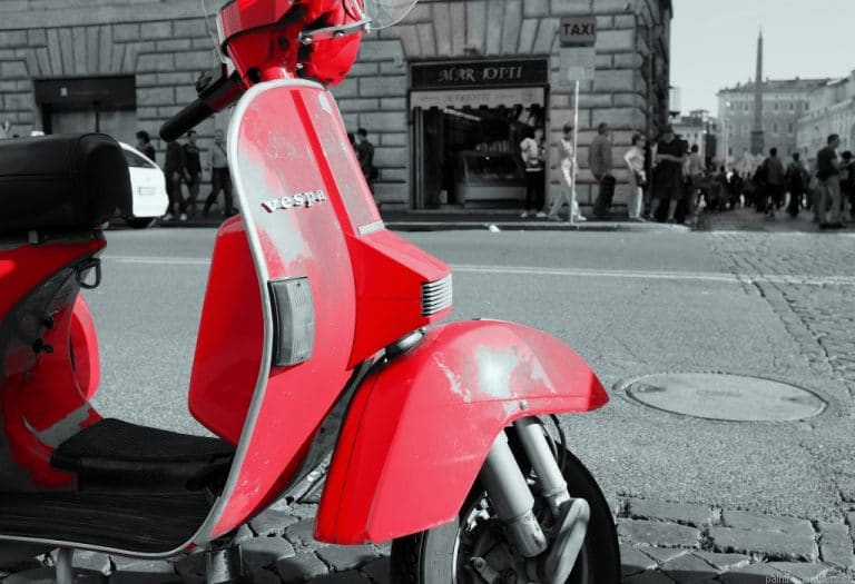Red Vespa Scooter Motorcycles Painting By Numbers.png