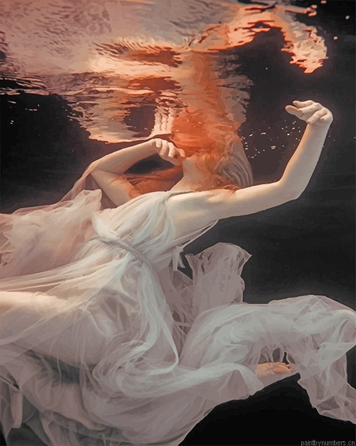 Redhead Woman Under Water Painting By Numberss.png