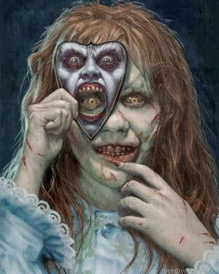 Regan Exorcist Scary Face Painting By Numberss.png