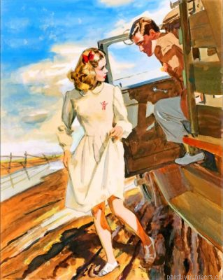 Retro Cute Couple Painting By Numbers.png