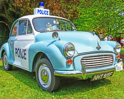 Retro Vintage Police Light Blue Painting By Numberss.png