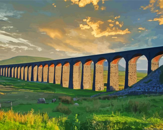 Ribblehead Viaduct Bridge Painting By Numberss.png
