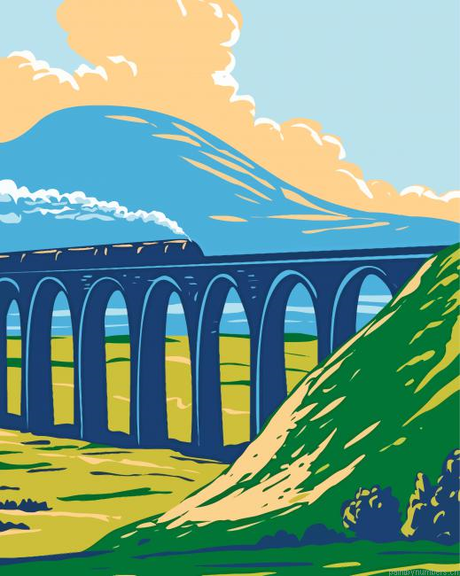 Ribblehead Viaduct Poster Painting By Numberss.png
