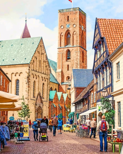 Ribe Cathedral Denmark Buildings Painting By Numberss.png