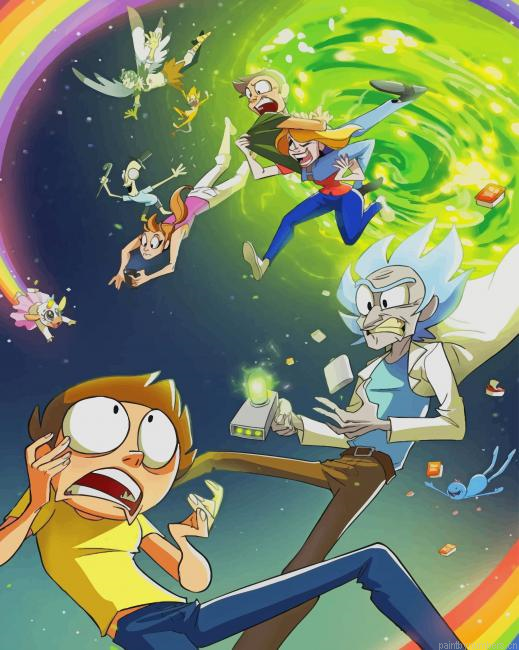 Rick And Morty Characters Animations Painting By Numbers.png