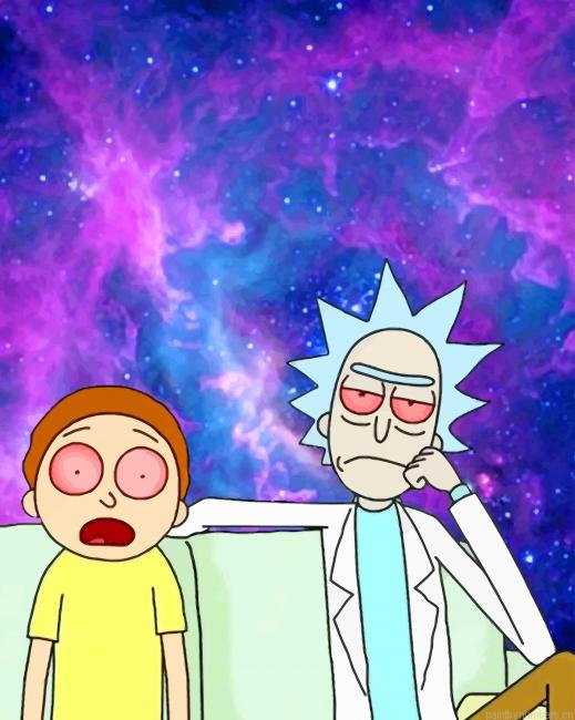 Rick And Morty Stoned Animations Painting By Numberss.png