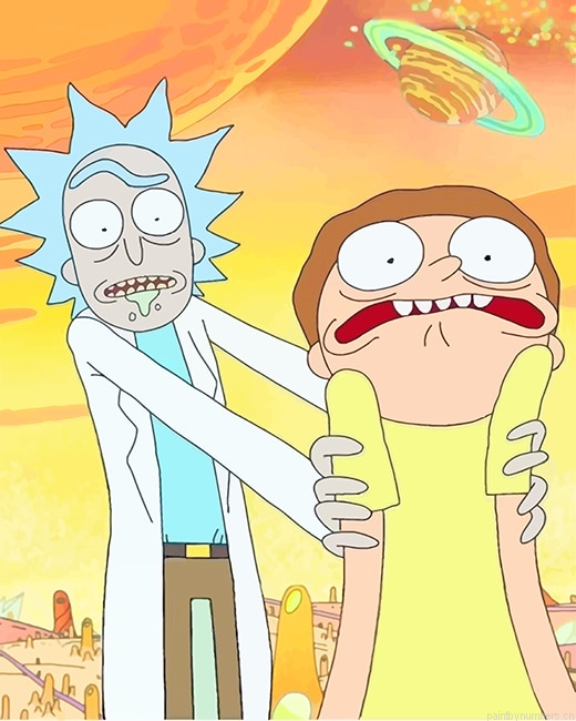 Rick Holding Morty Animations Painting By Numberss.png