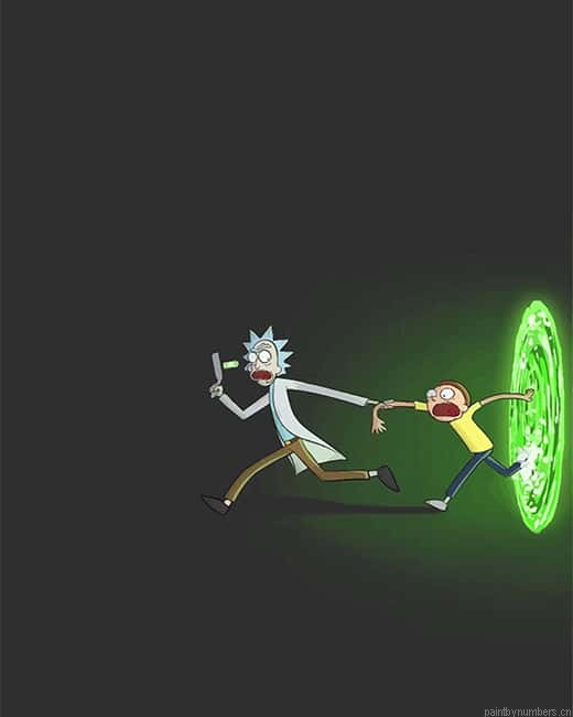 Rick And Morty Escape Animatioons Painting By Numberss.png
