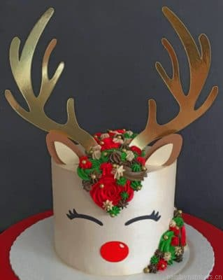 Riendeer Cake Food Painting By Numbers.png