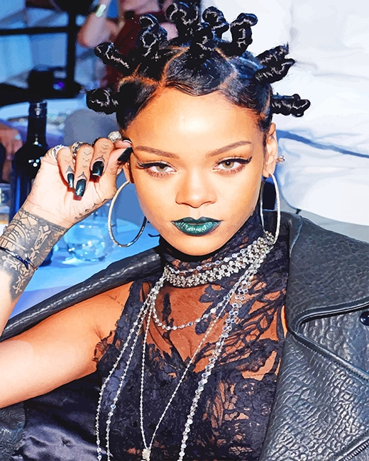 Rihanna Hairstyle Singers Painting By Numberss.png