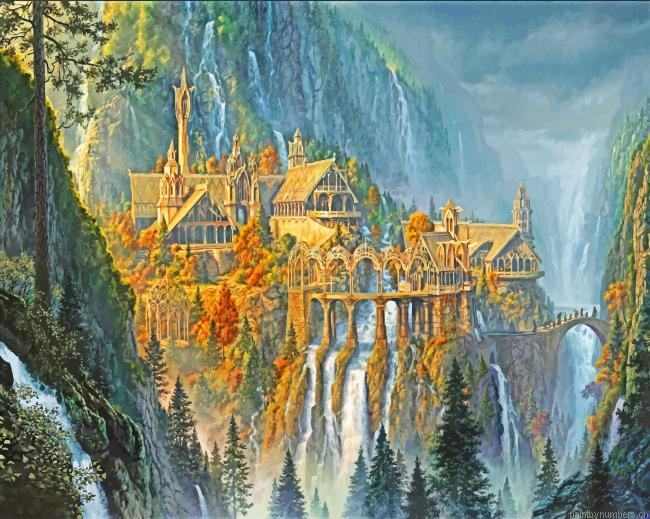 Rivendell Lord The Rings Painting By Numberss.png