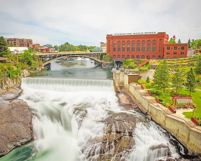 Riverfront Park Spokane Washington Painting By Numberss.png