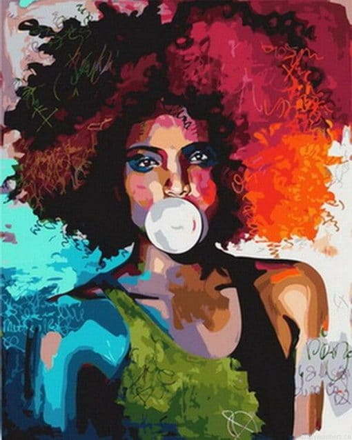 Rock Girl Pop Arts Painting By Numbers.png