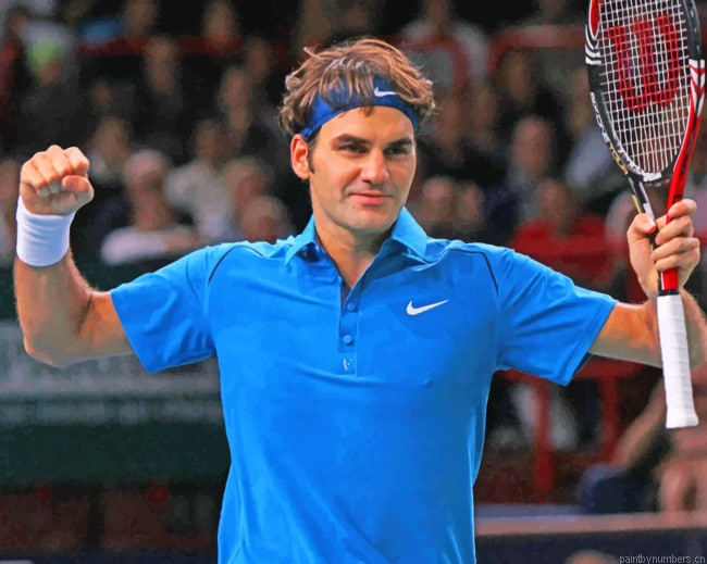 Roger Federer Tennis Painting By Numbers.png