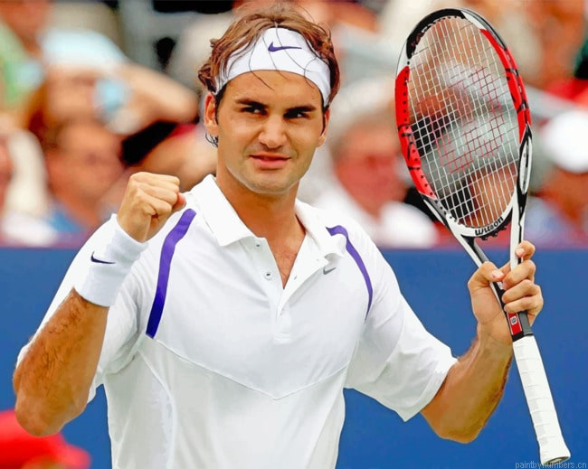 Roger Federer The Champion Tennis Painting By Numbers.png