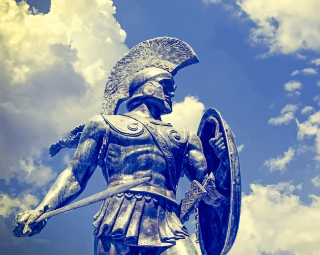 Roman Empire Soldier Statue Painting By Numberss.png