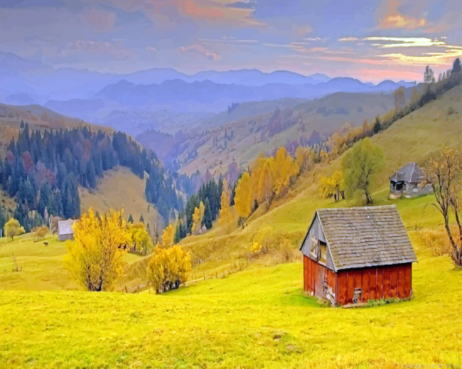 Romania Landscape Painting By Numberss.png