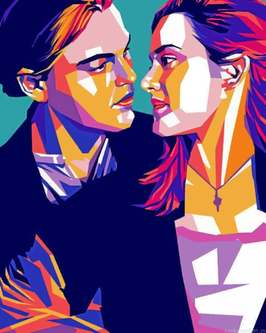 Rose And Jack Pop Art Actors Painting By Numberss.png